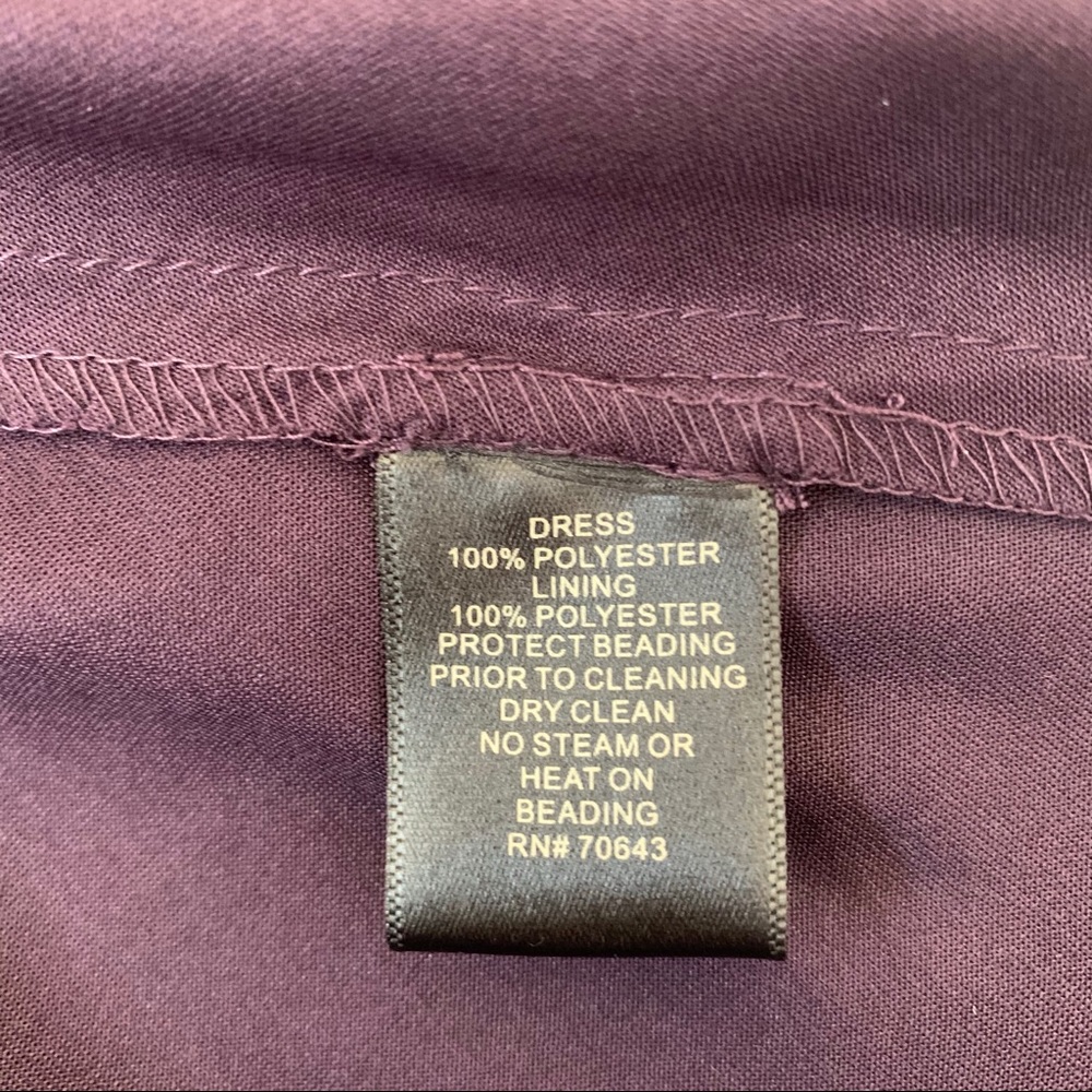 Jessica Howard Purple Empire Waist Dress Sz 8 - Picture 4 of 7